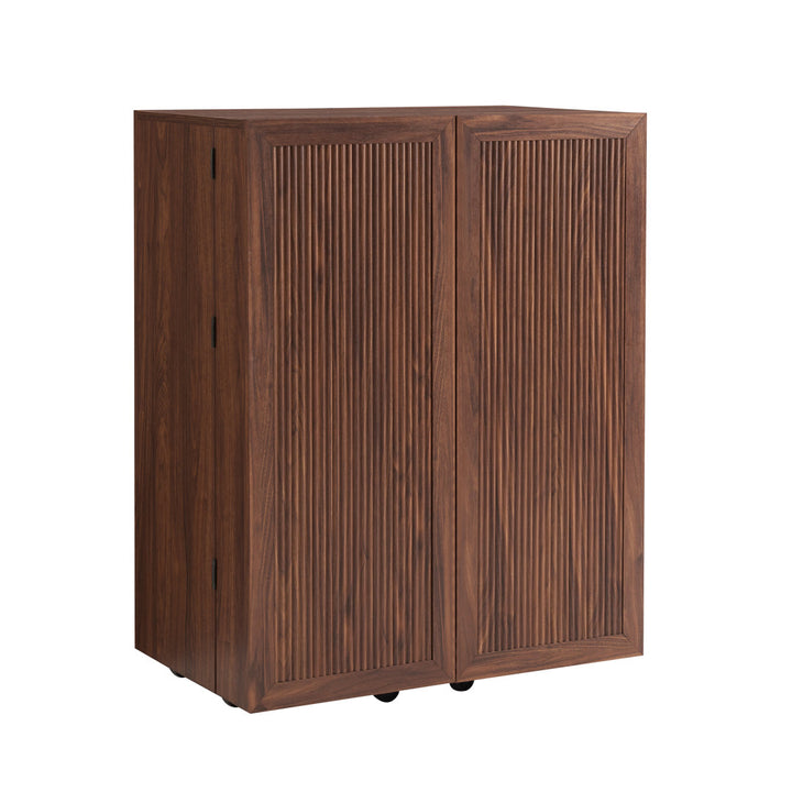 Yessine 31.5'' Bar Cabinet Ebern Designs Color: Walnut