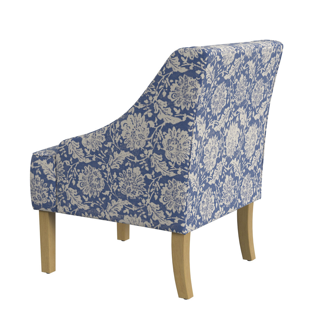 Adona Accent Chair Mistana™ Fabric: Blue Floral 100% Polyester,