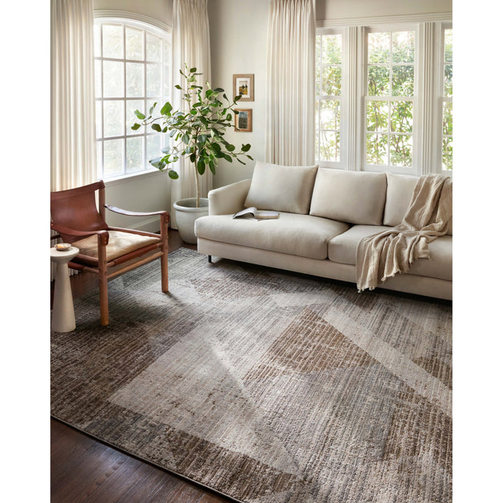 Sidwell Geometric Brown/Gray Area Rug Corrigan Studio® Rug Size: Rectangle 2' x 3'