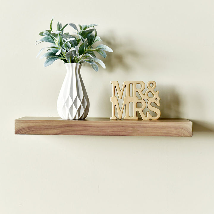 Bovina Floating Shelf Winston Porter Size: 2" H x 24" W x 9.25" D Finish: Walnut