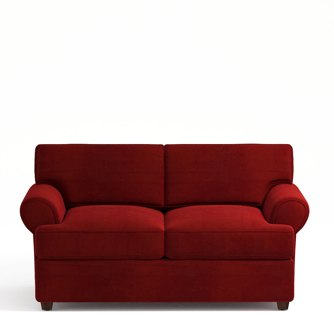 67" Recessed Arm Loveseat Birch Lane™ Fabric: Bella Ruby Performance Velvet