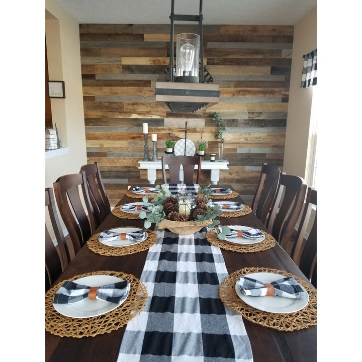 Random Width x Varying Length Barnwood Wall Paneling Vintage Timbers Color: Brown/Gray