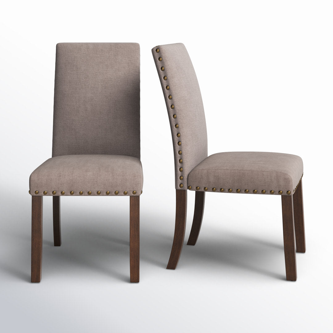 Bontrager Linen Dining Room Parsons Chair (Set of 2) Andover Mills™ Upholstery Color: Taupe