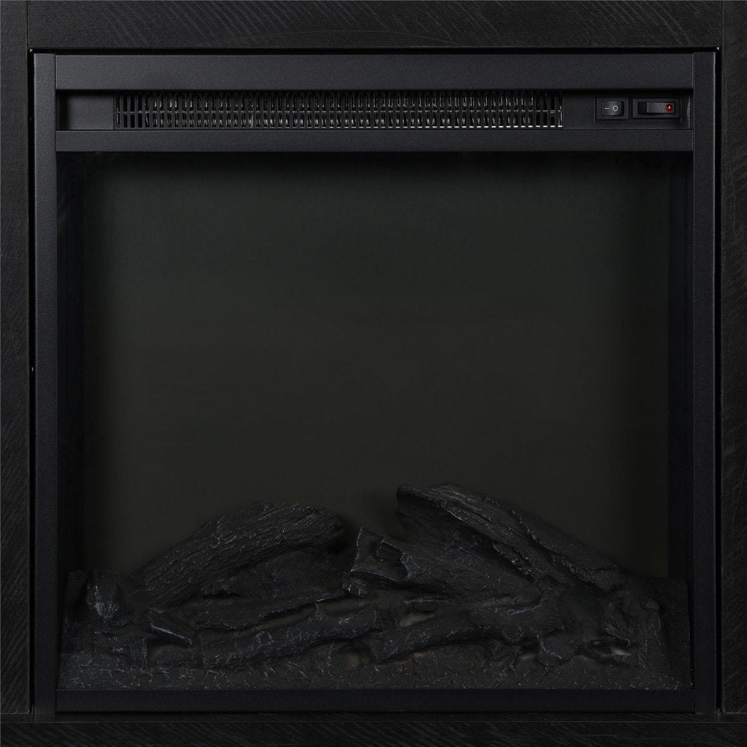 Tucci TV Stand for TVs up to 50" with Electric Fireplace Included Darby Home Co Color: Black