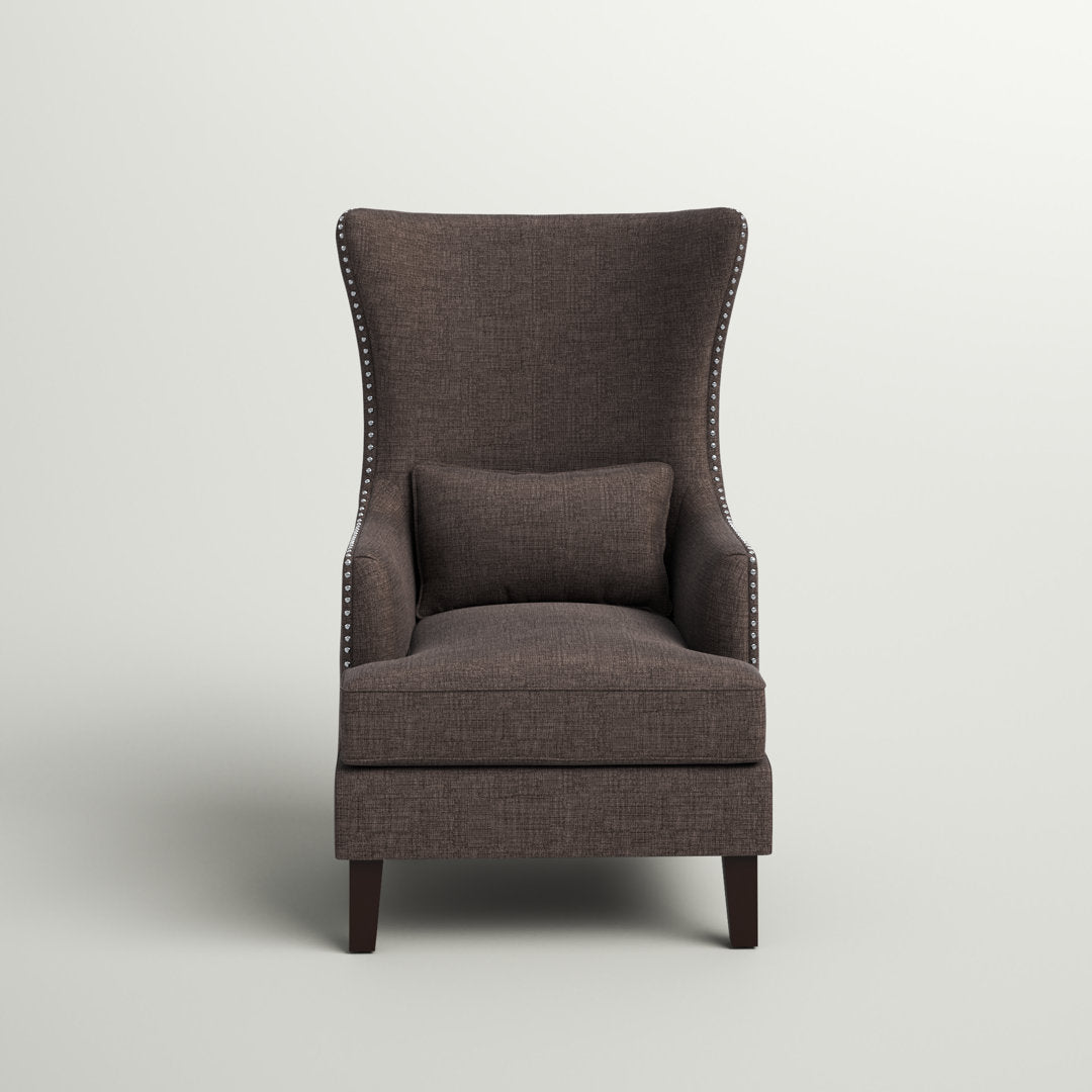 Kemariya 31" Wide Polyester Wingback Chair Red Barrel Studio® Fabric: Chocolate