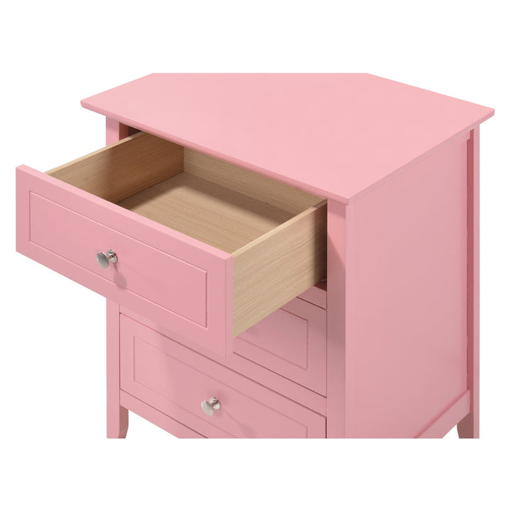 Emjay 3 - Drawer Nightstand Glory Furniture Color: Pink