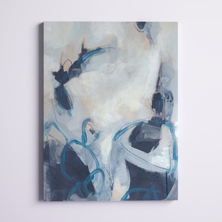 Blue Process I' - Painting Print on Canvas Etta Avenue™ Size: 48" H x 36" W x 1" D Format: Wrapped Canvas