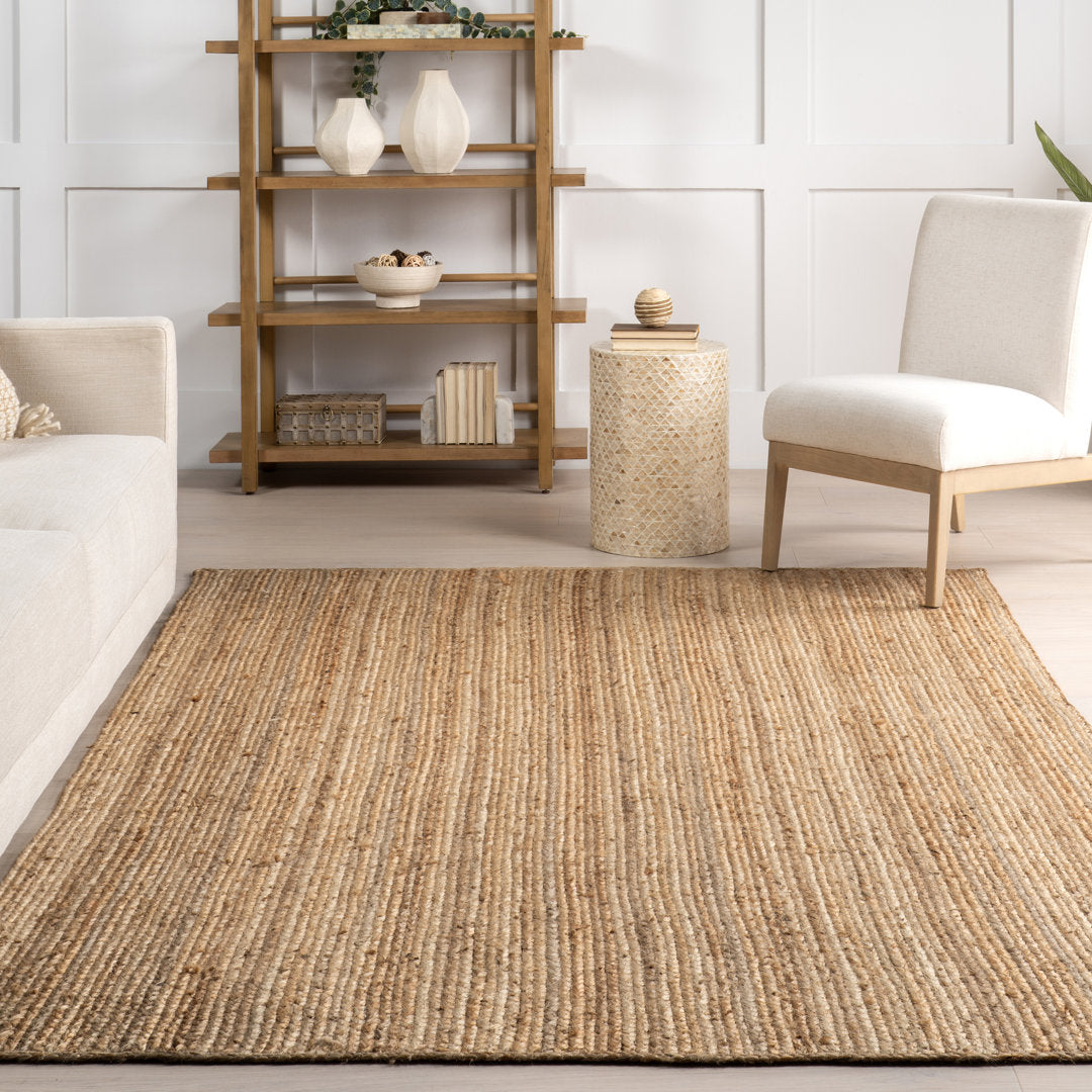 Natural Jute Area Rug Breakwater Bay Rug Size: Rectangle 8' x 10'