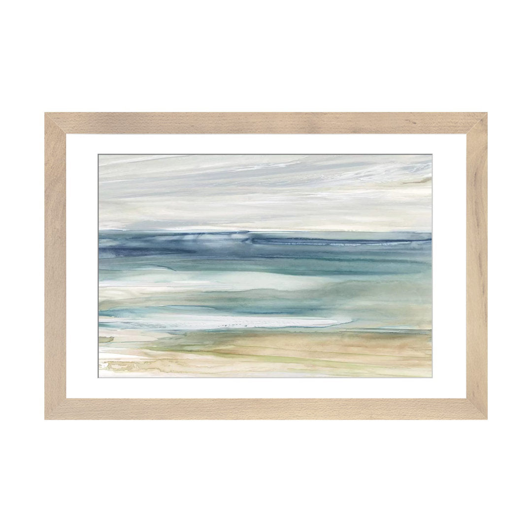 Ocean Breeze by Carol Robinson Painting Print The Twillery Co.® Size: 16" H x 24" W x 1" D Format: Natural Wood Framed Paper, Mat Included: White