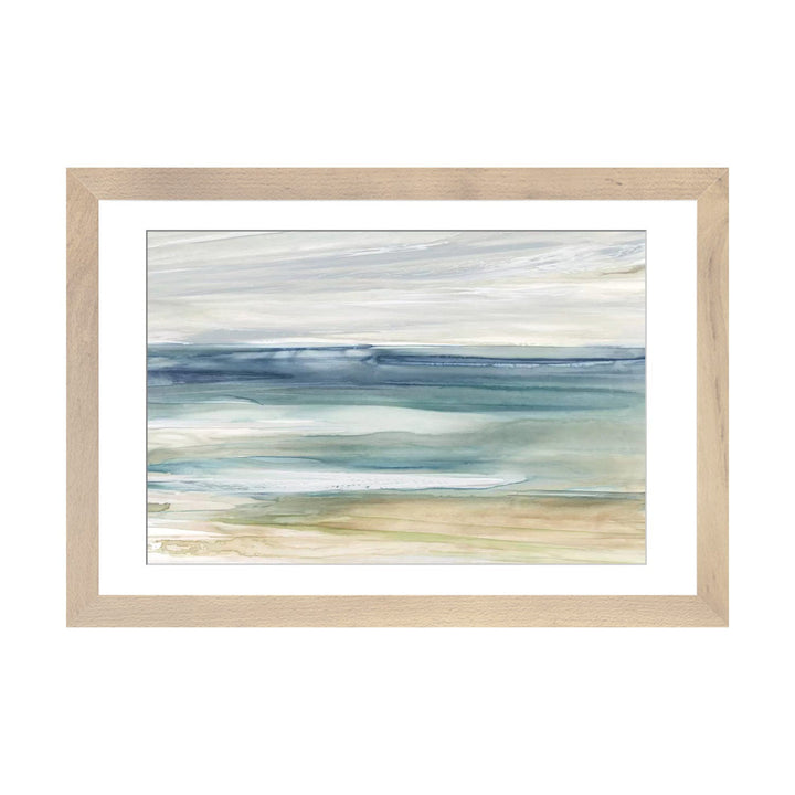 Ocean Breeze by Carol Robinson Painting Print The Twillery Co.® Size: 16" H x 24" W x 1" D Format: Natural Wood Framed Paper, Mat Included: White