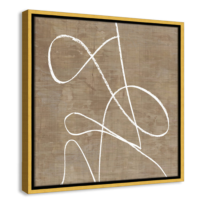 Swooping Lines - Floater Frame Painting on Canvas Joss & Main Size: 17.5" H x 17.5" W x 2" D Format: Gold