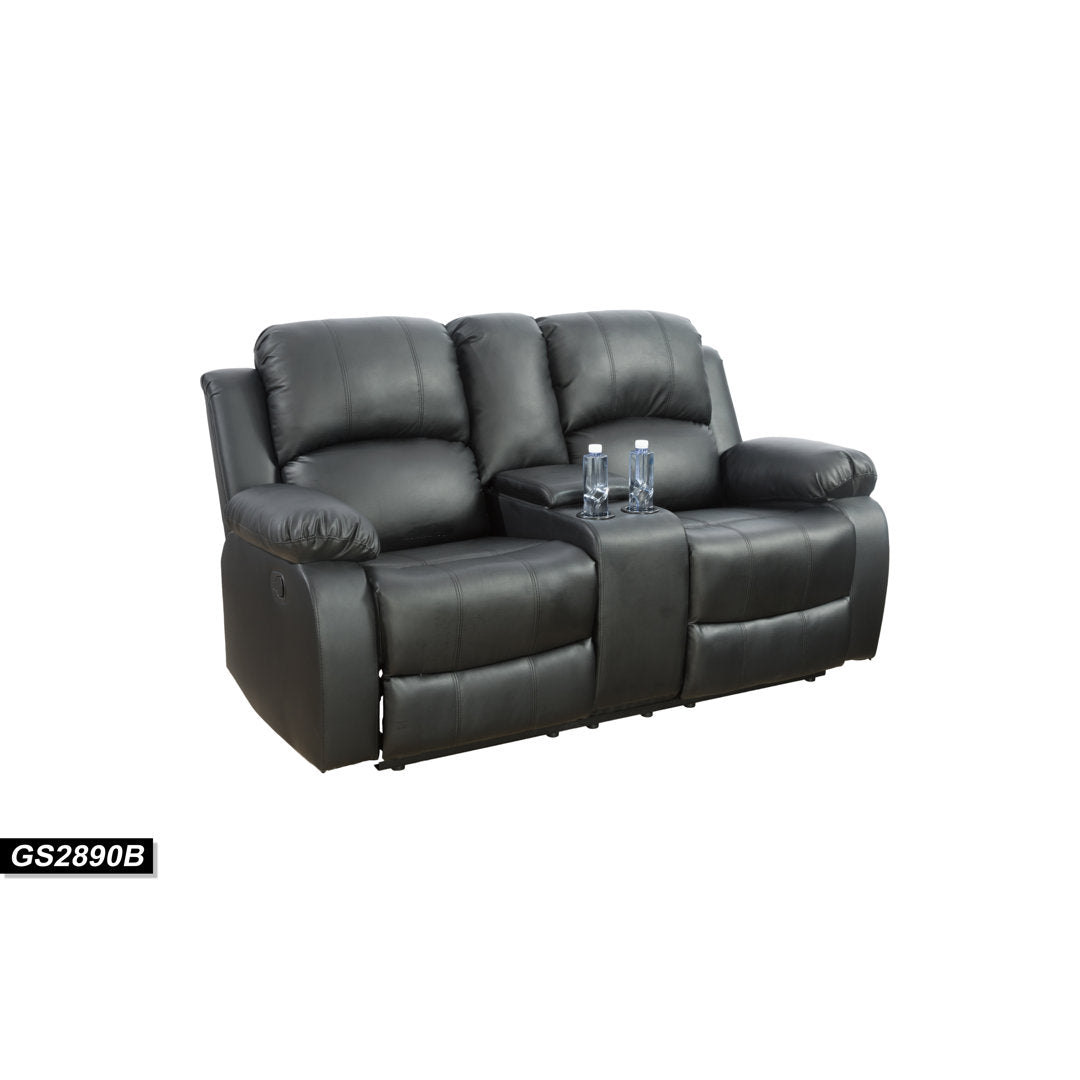 Alohna 73.5'' Faux Leather Pillow Top Arm Reclining Loveseat Red Barrel Studio®