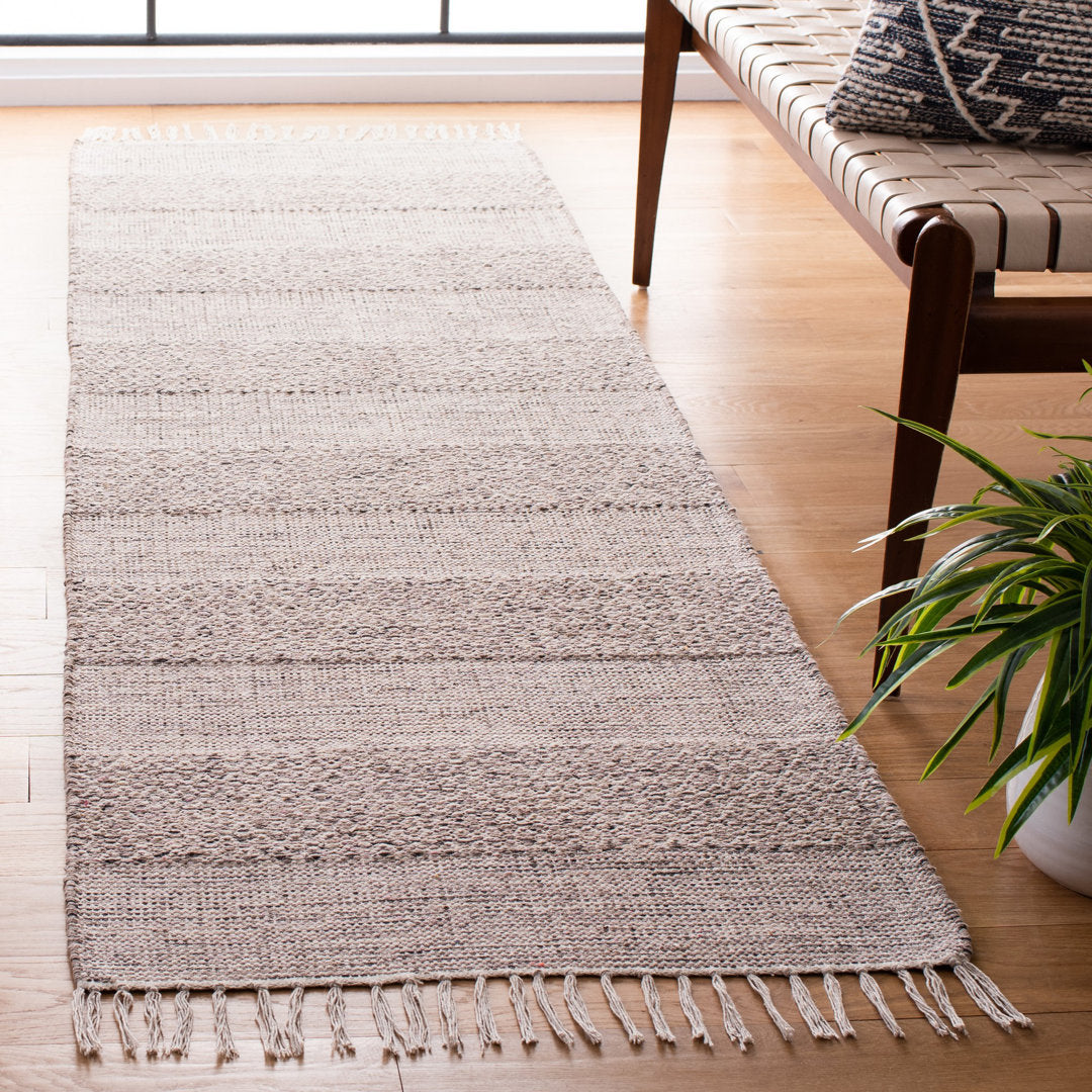 Bester Hand Woven Cotton Geometric Rug Dakota Fields Rug Size: Runner 2'3" x 8'