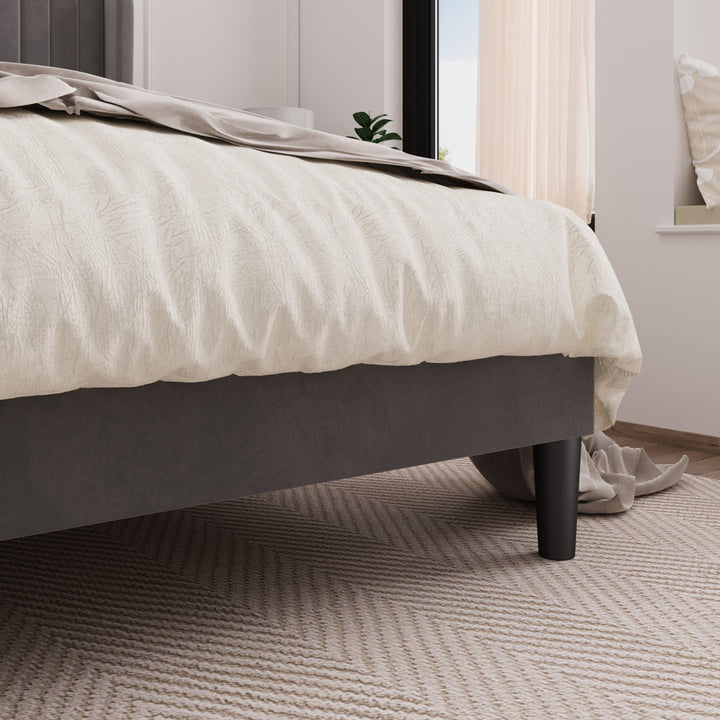 Candler Upholstered Platform Bed with Wingback Willa Arlo™ Interiors Color: Gray Size: Full