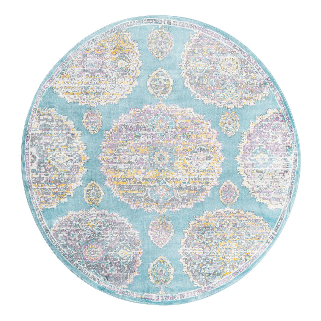 Paragon Rug_Blue Rugs.com Rug Size: Round 8'2"
