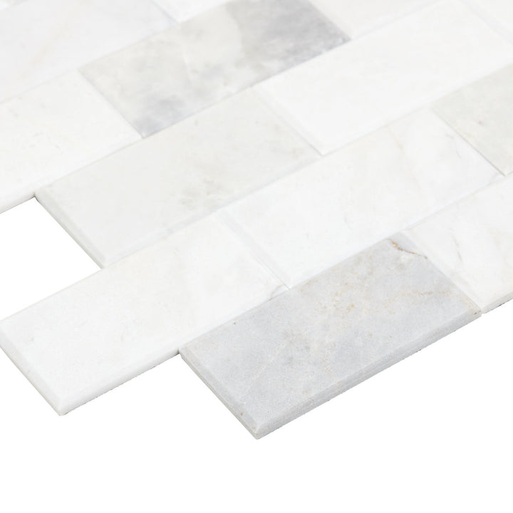 Simply Stick Mosaix 12" x 12" Natural Stone Peel & Stick Mosaic Tile Daltile Color: Stormy Mist