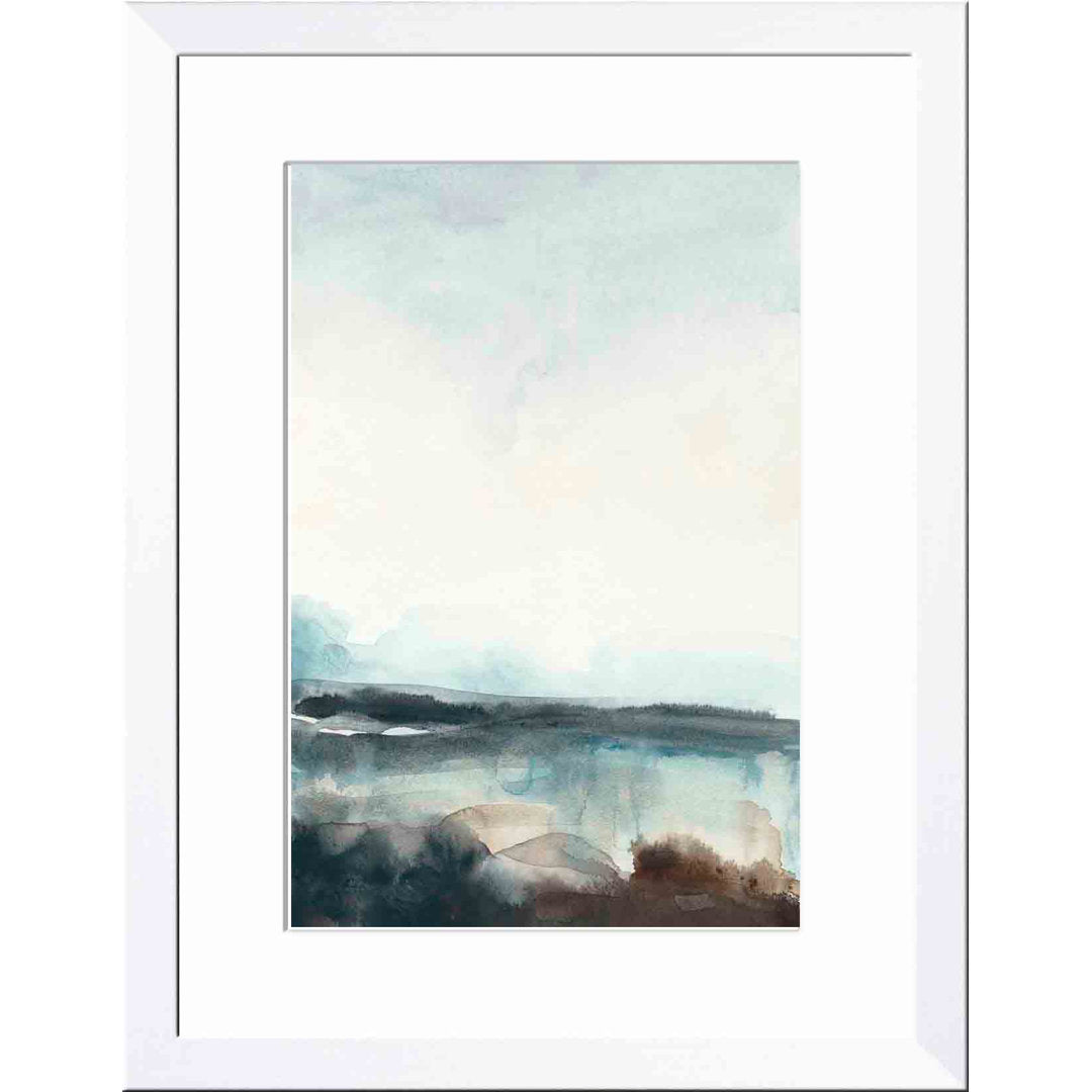 Horizon Flow I by June Erica Vess - Picture Frame Painting Wade Logan® Frame Color: Espresso Size: 24"H x 36"W