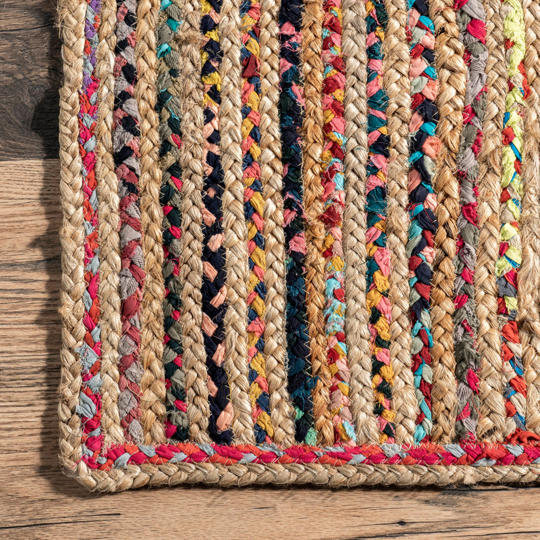 Lovetto Bohemian Handmade Braided Red Rug Bungalow Rose Rug Size: Runner 2'6" x 6'