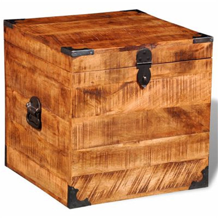 Storage Chest Cubic Rough Mango Wood Williston Forge