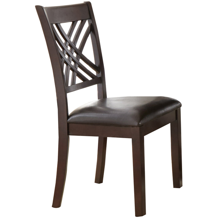Earlville Solid Wood Cross Back Side Chair in Espresso Cherry (Set of 2) Lark Manor™