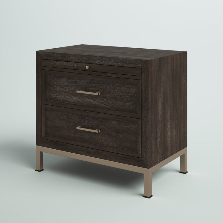 Brinerl 2 - Drawer Nightstand in Brown Mercury Row®