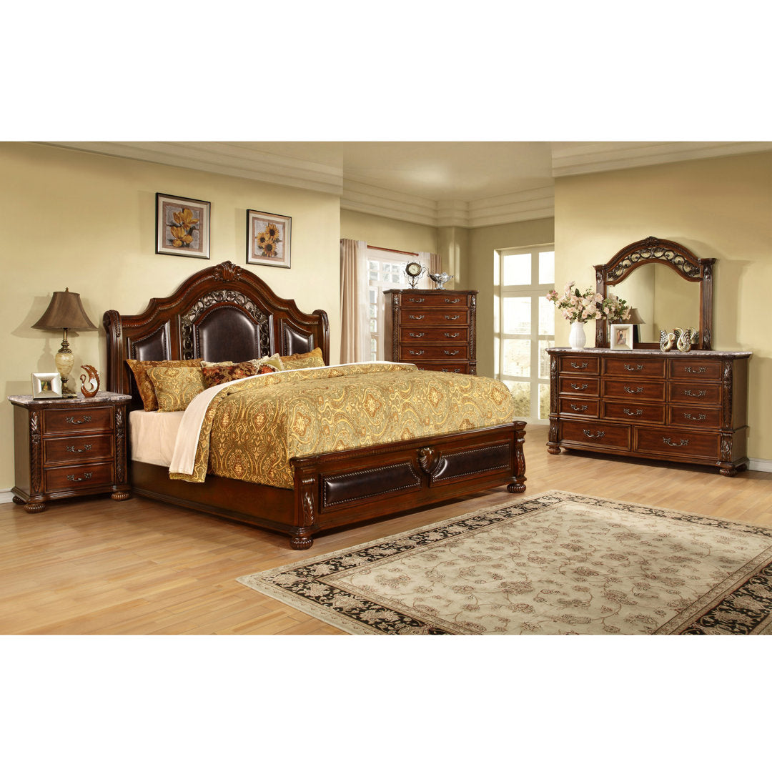 Brett 5 Drawer 42" W Solid Wood Chest Bloomsbury Market