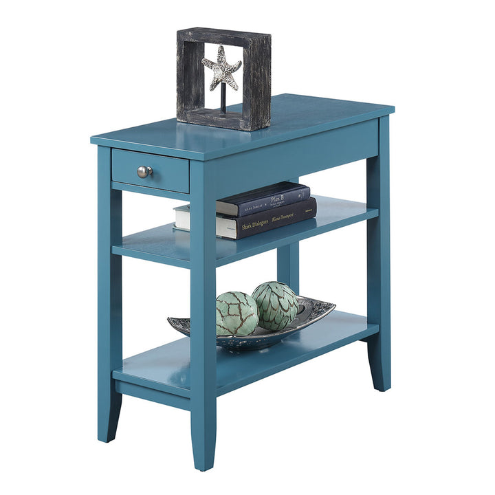 Carbin End Table with Drawer and Shelves Winston Porter Color: Blue