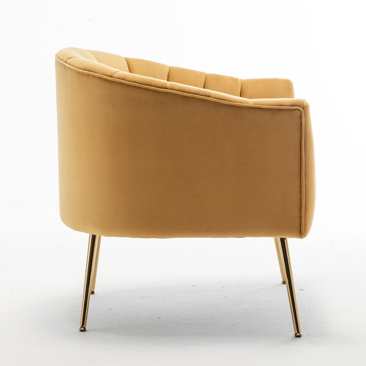 Murrow 28" W Tufted Velvet Armchair Willa Arlo™ Interiors Fabric: Mustard Velvet