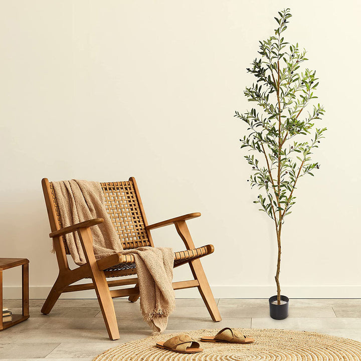 77" Artificial Olive Tree in Planter Birch Lane™