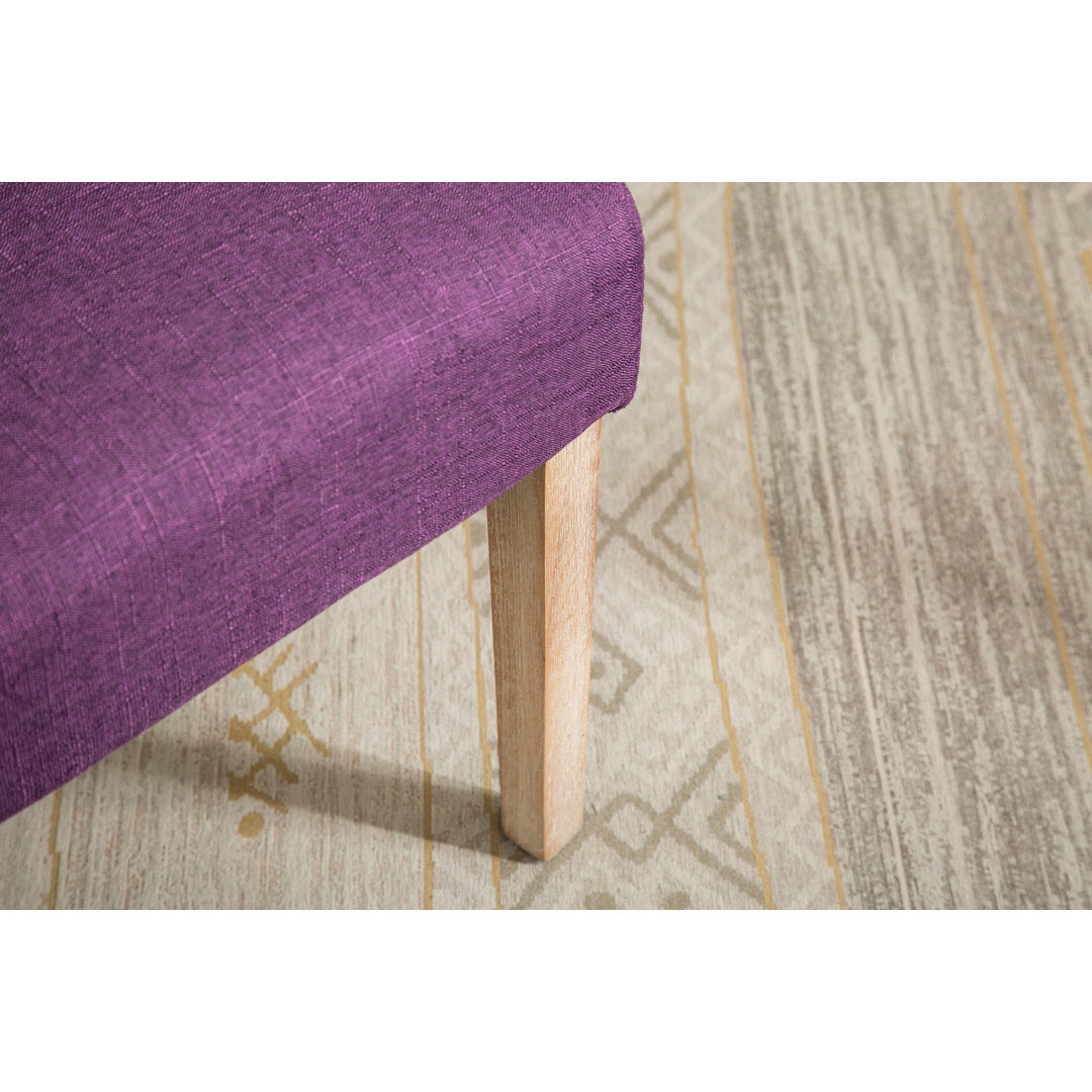 Charlotte Tufted Upholstered Parsons Chair (Set of 2) Red Barrel Studio® Upholstery Color: Purple