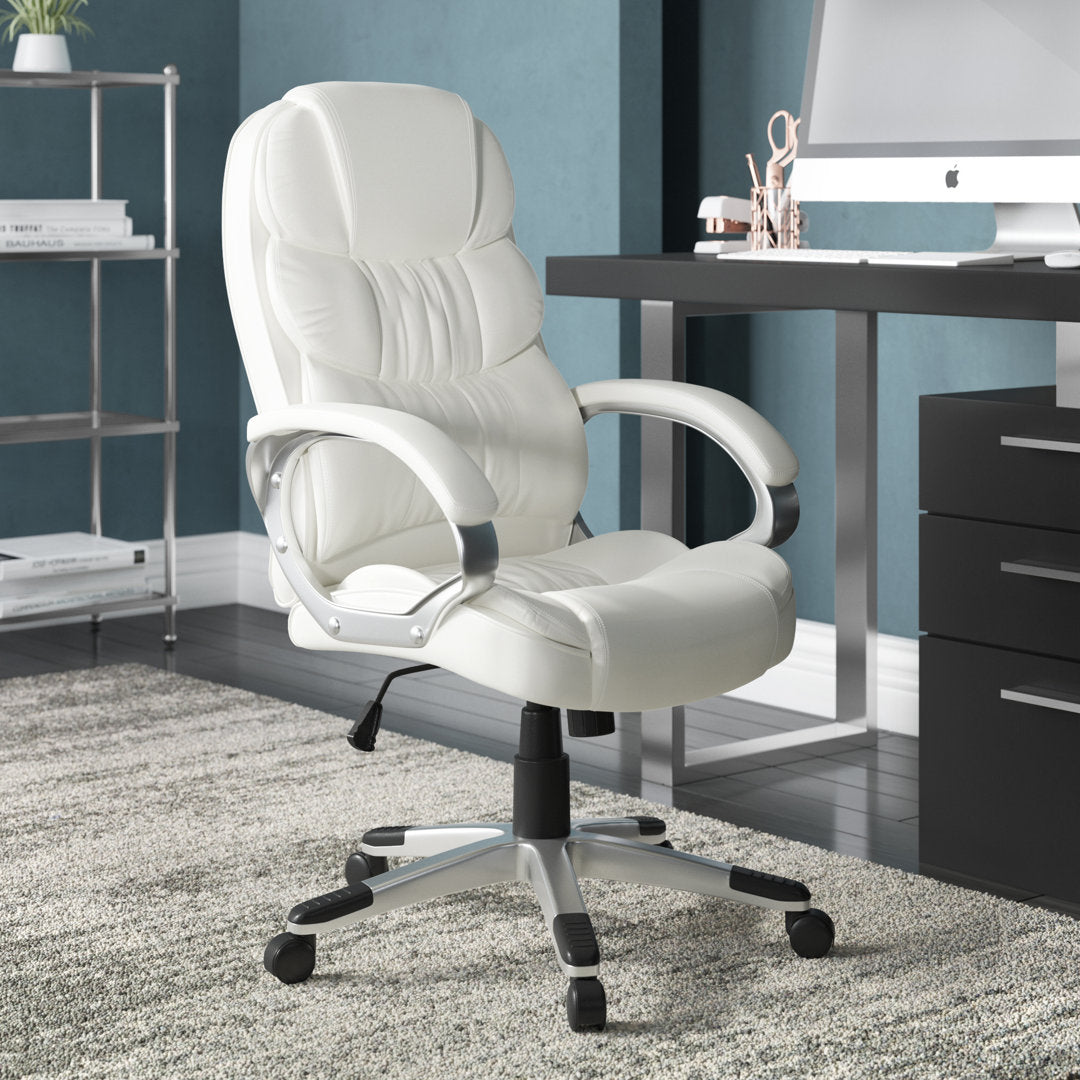 Enosburg Executive Chair Orren Ellis Color: White