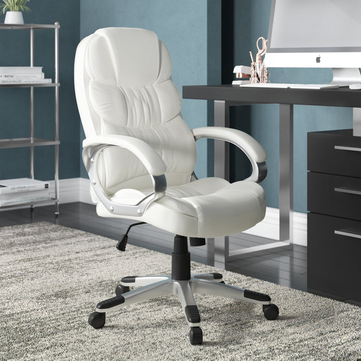 Enosburg Executive Chair Orren Ellis Color: White