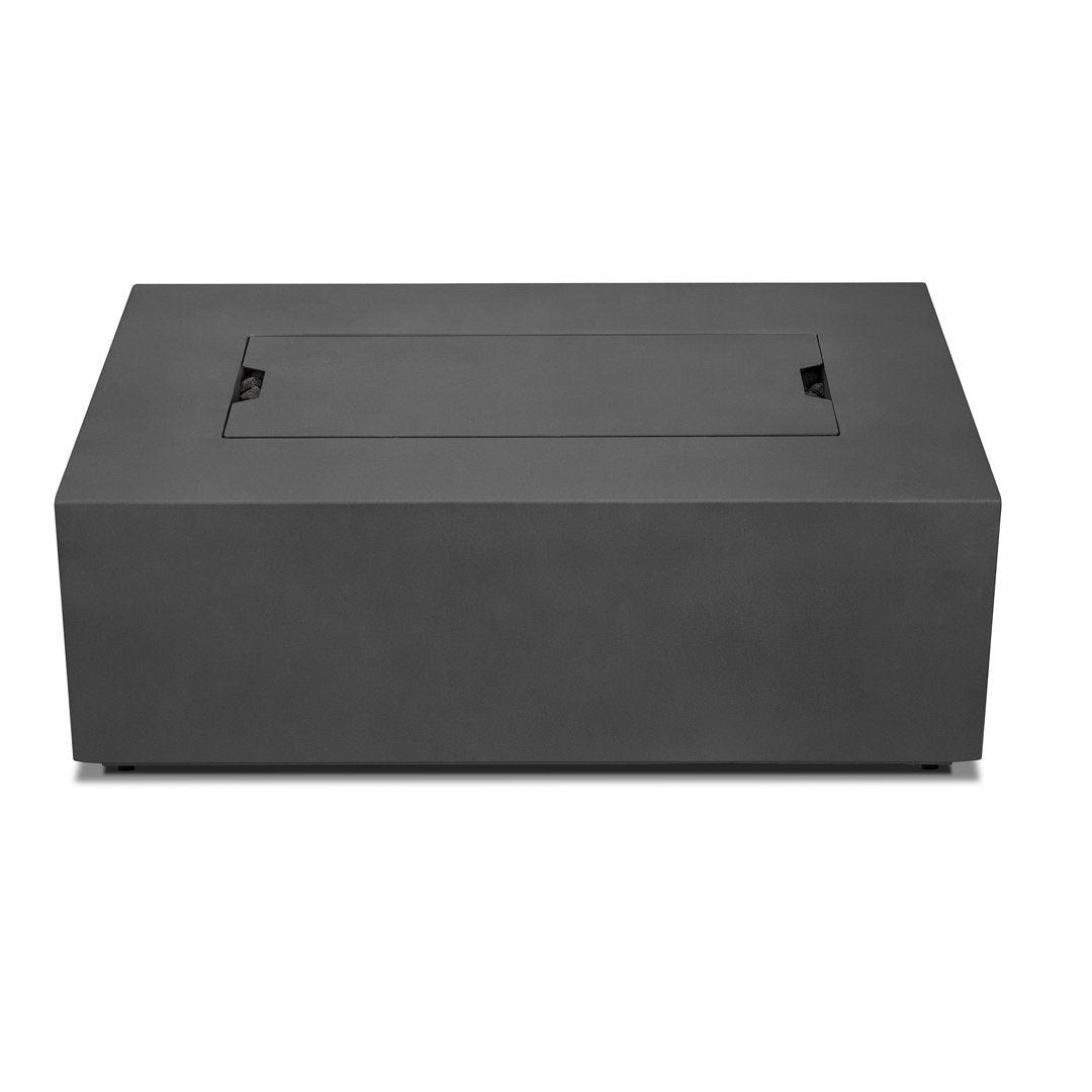 AEGEAN Propane / Natural Gas Outdoor Fire Pit Table Real Flame Size: 14.5" H x 41.75" W x 26" D Finish: Weathered Slate