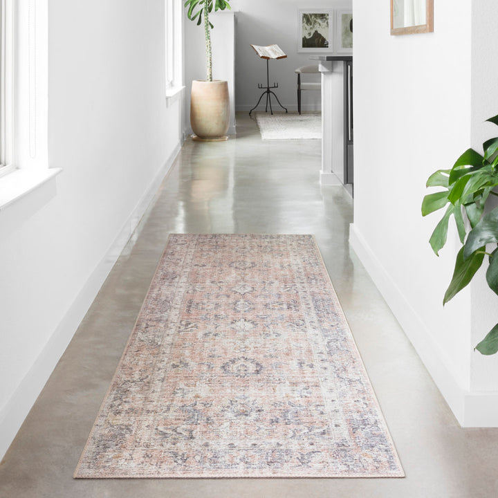 Gelo Oriental Blush/Gray Rug Bungalow Rose Rug Size: Runner 2'6" x 10'