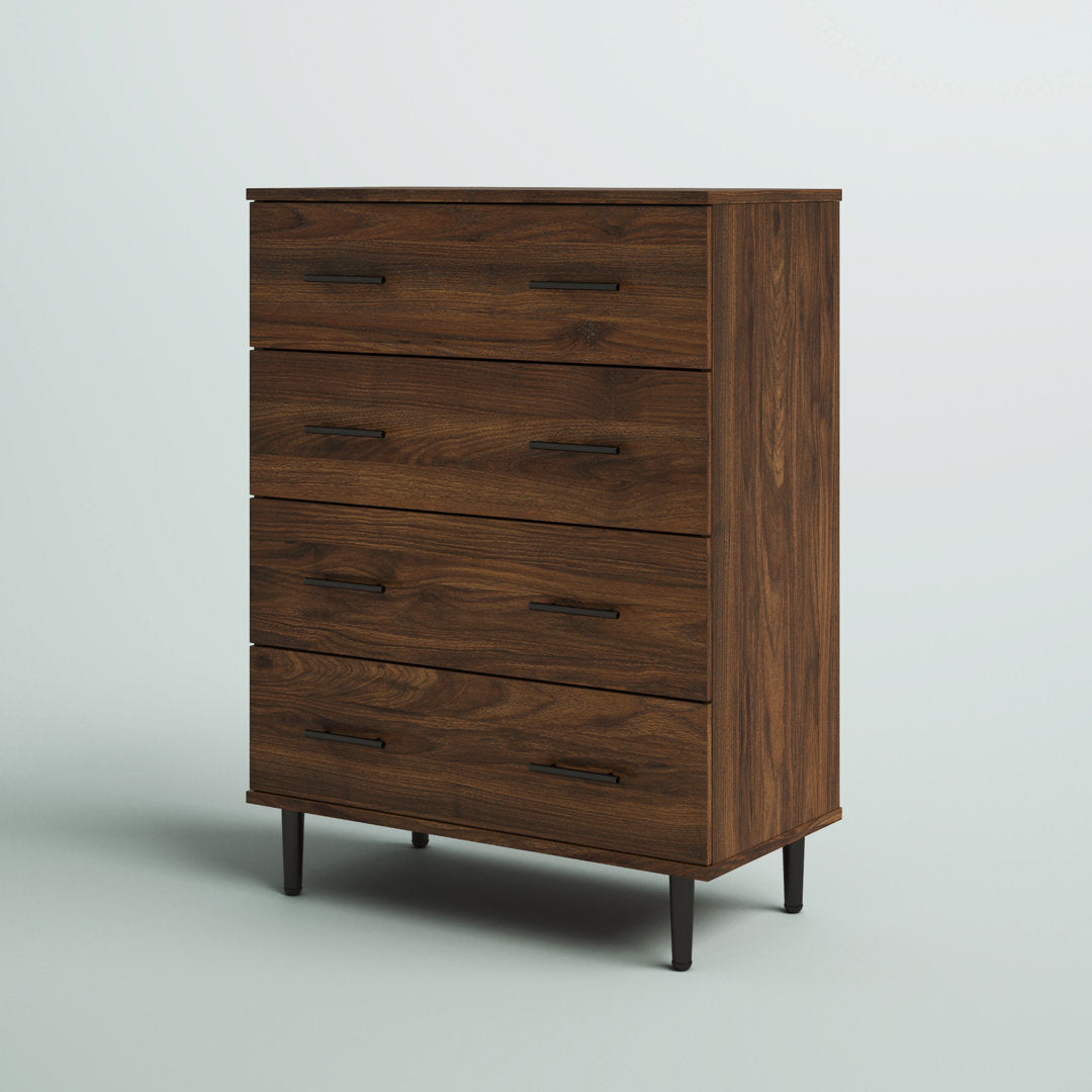 Cambi 4 Drawer 30" W Chest Wade Logan® Color: Dark Walnut/Dark Walnut