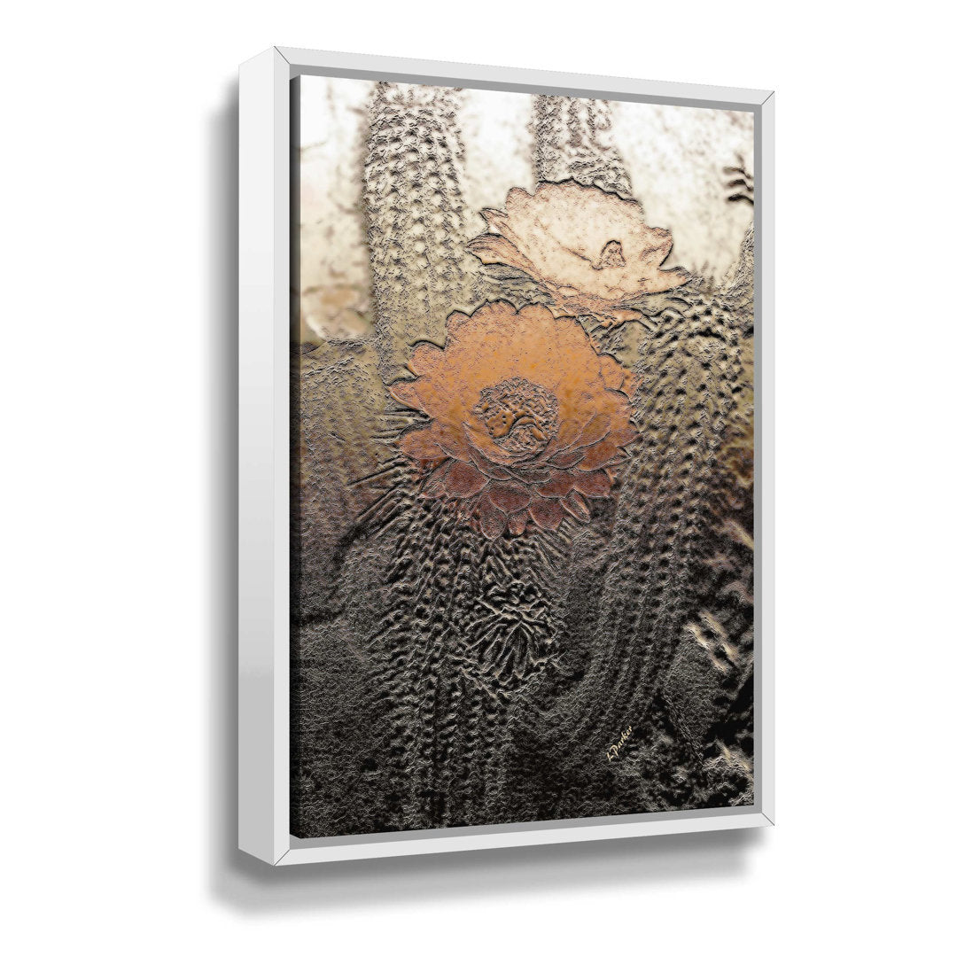 Prickley Desert Flora by Linda Parker Graphic Art on Canvas Union Rustic Size: 24" H x 16" W x 2" D Format: Walnut Floater Frame