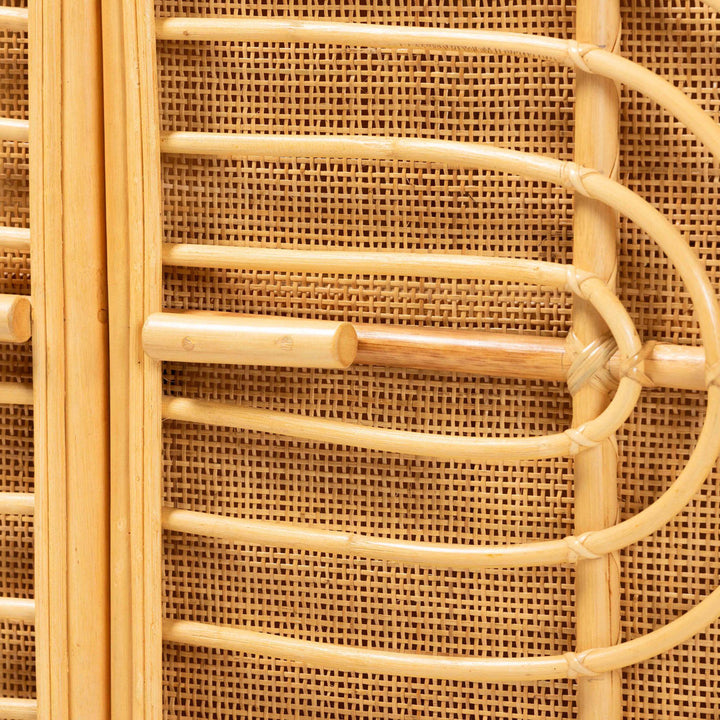 Ovalet Modern Bohemian Rattan 2-Door Sideboard Bay Isle Home™