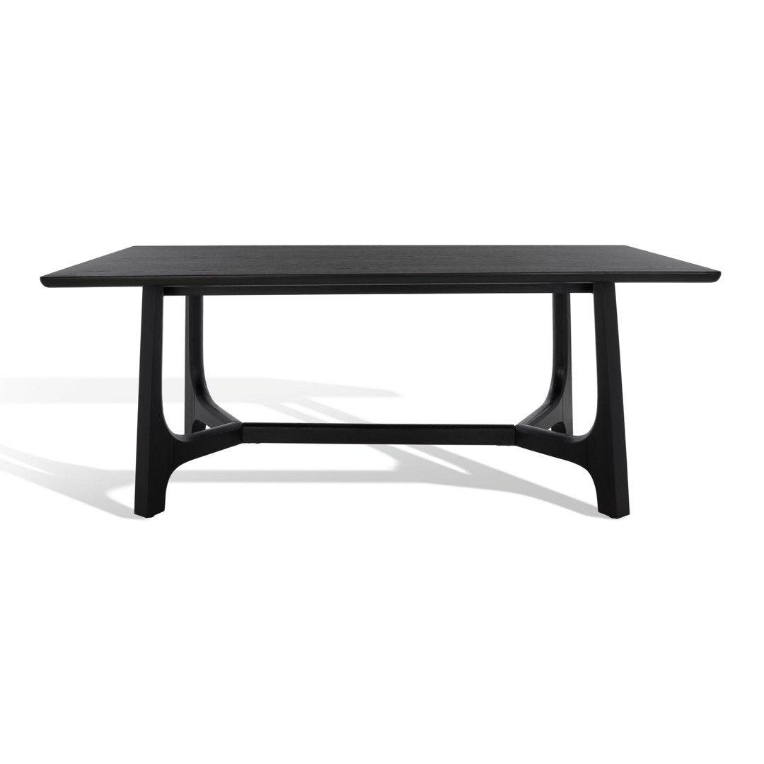 Burk 76" Trestle Dining Table AllModern Color: Black
