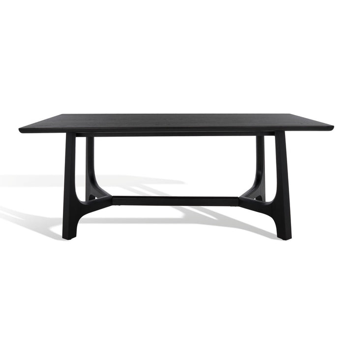 Burk 76" Trestle Dining Table AllModern Color: Black