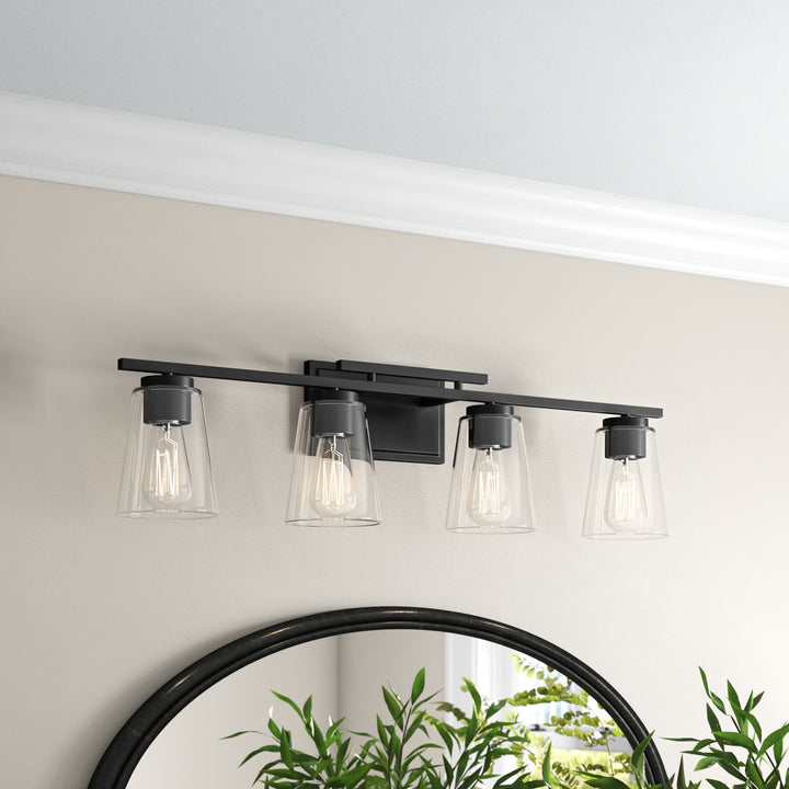 Averi 4-Light Dimmable Vanity light Three Posts™ Finish: Black