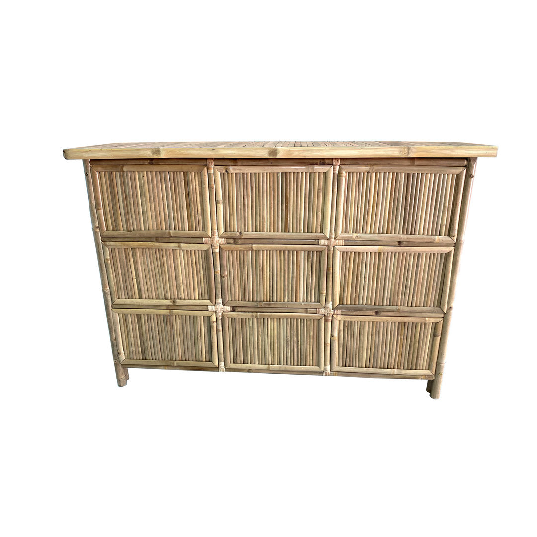 Bamboo Bar Counter With Door, 24"w X 64"l X 44"h MGP