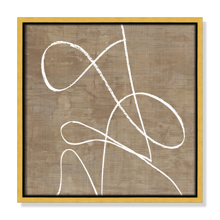 Swooping Lines - Floater Frame Painting on Canvas Joss & Main Size: 13.5" H x 13.5" W x 2" D Format: Gold