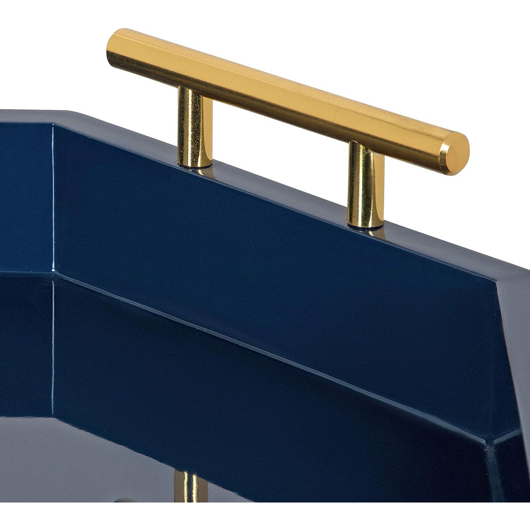 Norvan Ottoman/Coffee Table Tray Everly Quinn Color: Navy Blue