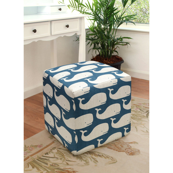 Whales Cube Ottoman 123 Creations