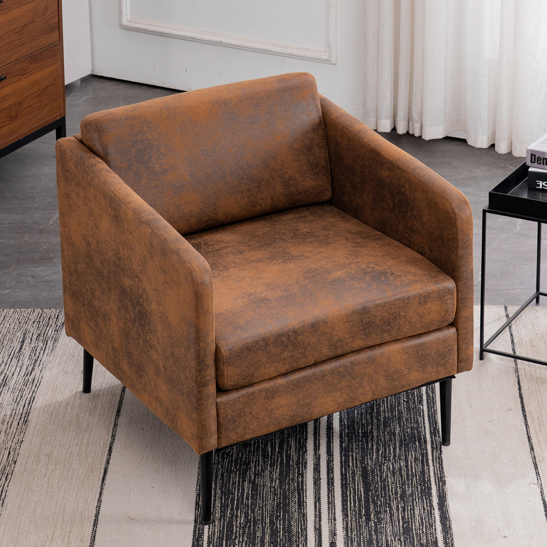 Raionna Wide Tufted 17 Stories Fabric: Bronzed Gilded Microfiber / Microsuede