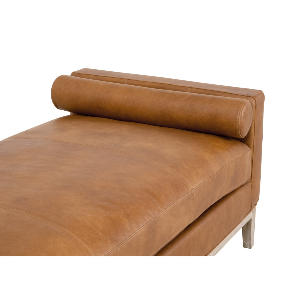 Jionni Genuine Leather Two Square Arm Chaise Lounge Corrigan Studio®