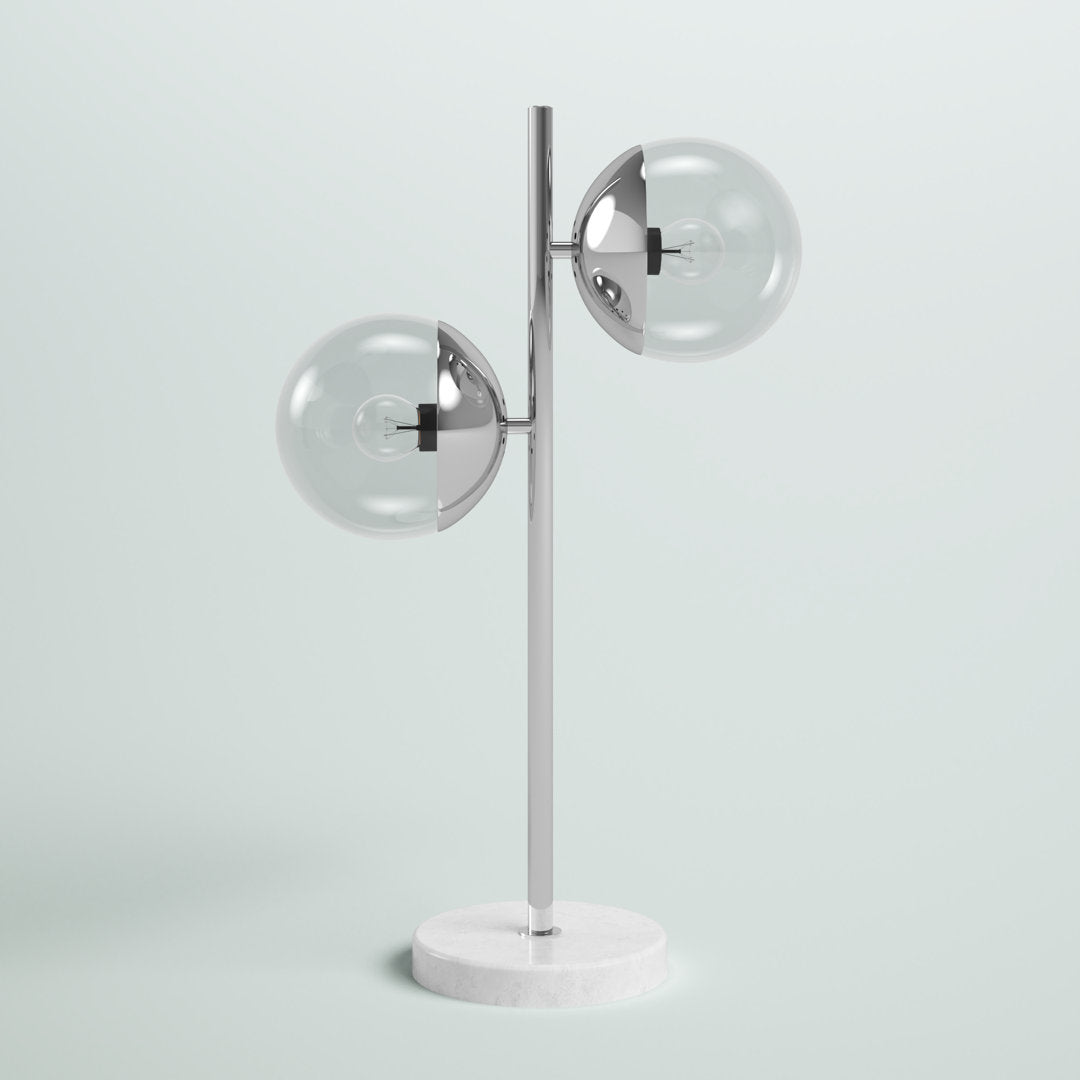 Yearby 23" Table Lamp Mercury Row® Shade Color: Clear, Base Color: Chrome