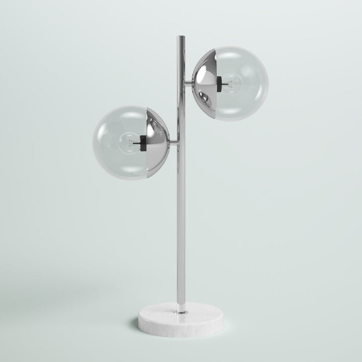 Yearby 23" Table Lamp Mercury Row® Shade Color: Clear, Base Color: Chrome