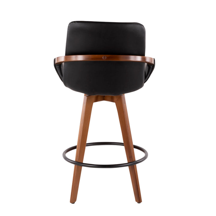 Whitacre Swivel Stool Wade Logan® Upholstery: Black Faux Leather, Seat Height: Counter Stool (26" Seat Height)