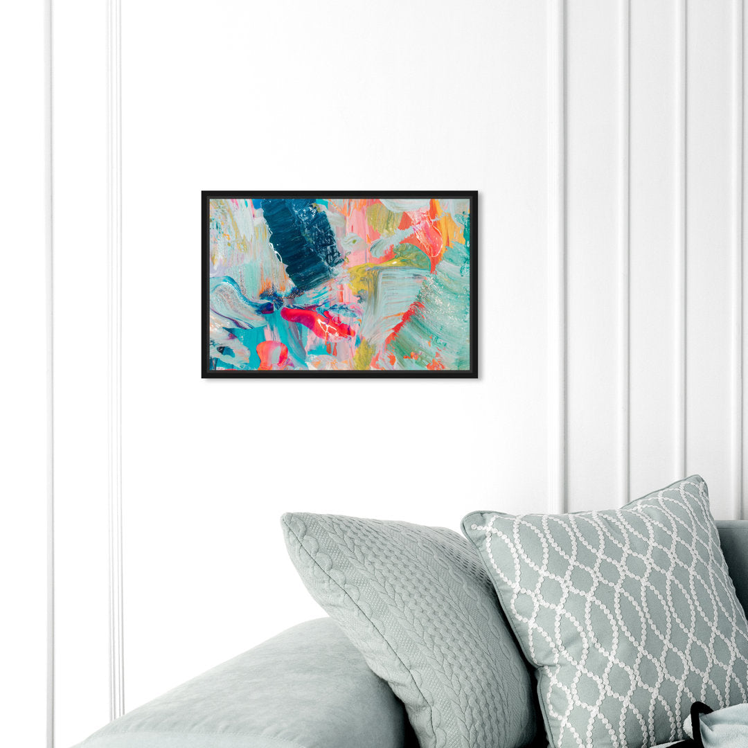 Abstract That Love Feeling - Graphic Art on Canvas Oliver Gal Prints Size: 10" H x 15" W Format: Black Framed Canvas